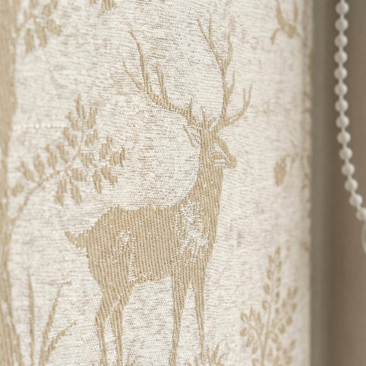Nursery Roman Shade, Organic Linen, Beige Woodland Deer (Light-Filtering or Blackout) — image 9