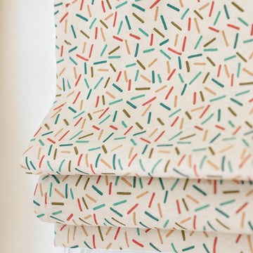 Nursery Roman Shade, Organic Cotton Confetti Print (Light Filtering or Blackout) — image 1