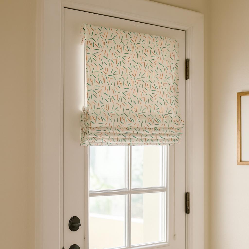 Nursery Roman Shade, Organic Cotton Confetti Print (Light Filtering or Blackout) — image 3