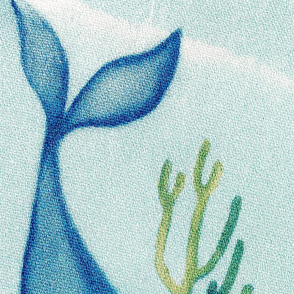 Kids Room Roman Shade, Whale & Jellyfish Print (Organic Linen) — image 9