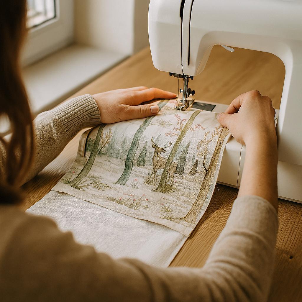 Woodland Deer Roman Blind: Custom Linen Shade for Nursery — image 5