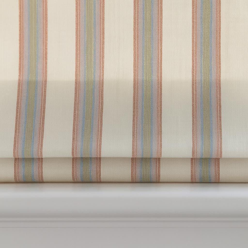 Nursery Roman Shade, Organic Cotton Pastel Stripes (Blackout or Light-Filtering) — image 5