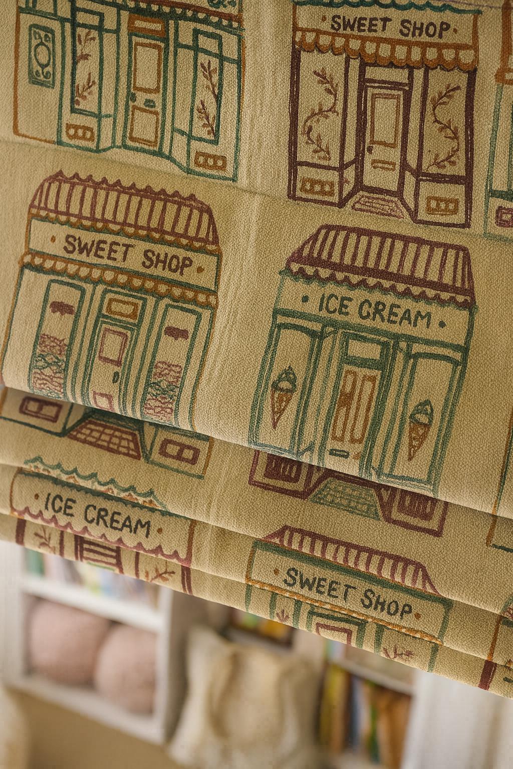 Sweet Shop Roman Shade: Organic Cotton Kids Blind (Blackout or Light Filtering) — image 1