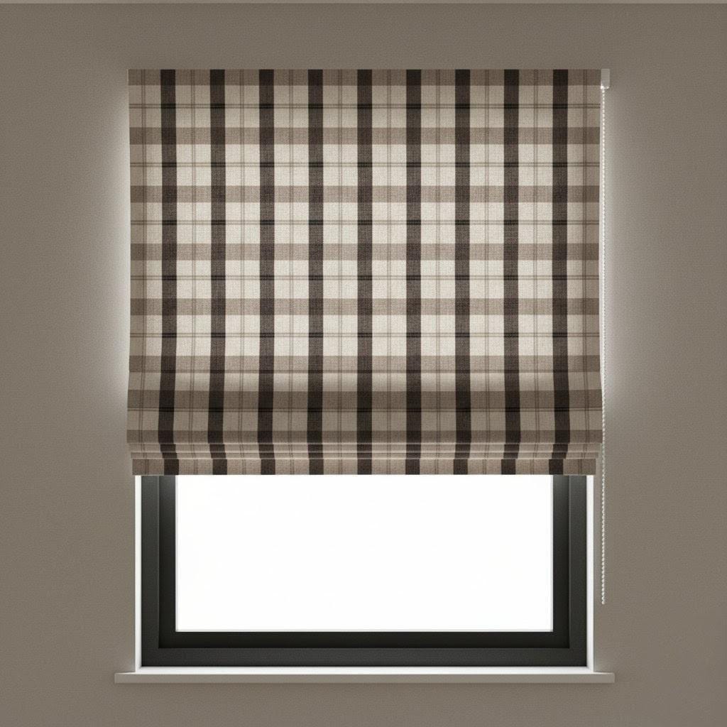 Farmhouse Linen Roman Shade - Corded, Made to Measure, Blackout Option — image 3