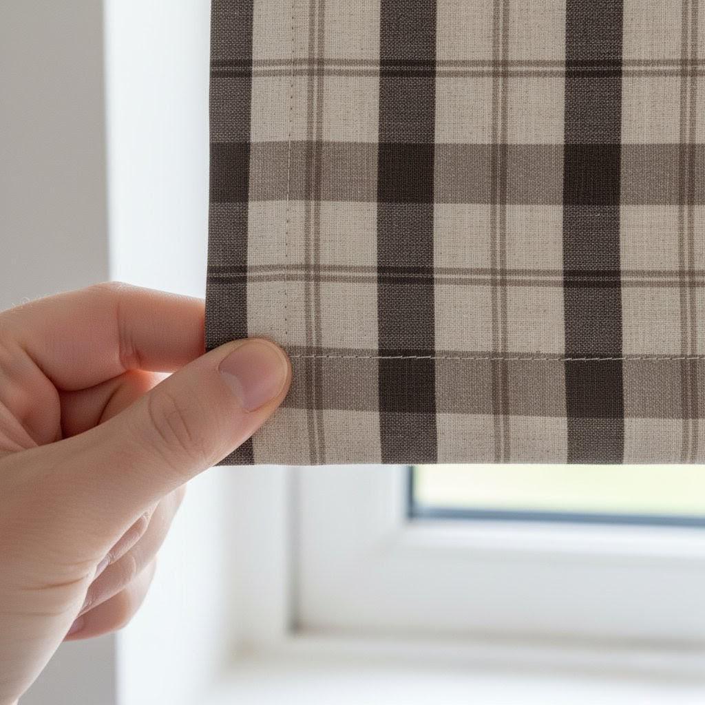 Farmhouse Linen Roman Shade - Corded, Made to Measure, Blackout Option — image 4