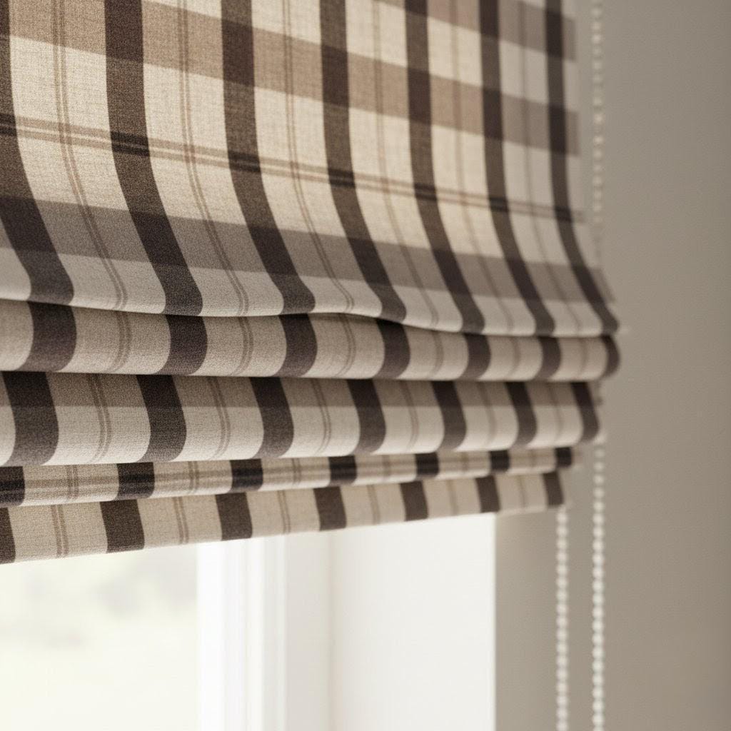 Farmhouse Linen Roman Shade - Corded, Made to Measure, Blackout Option — image 8