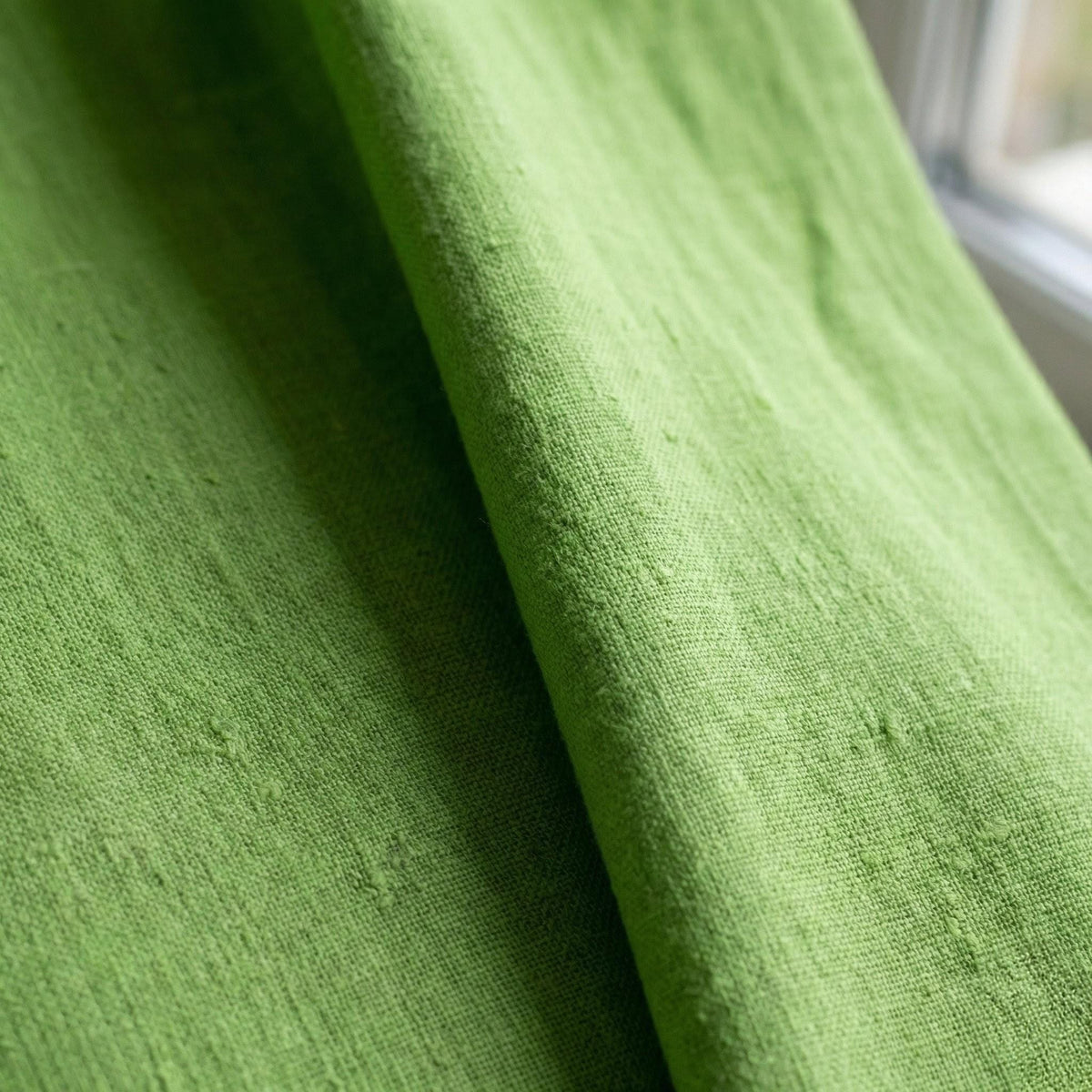 Lime Green Linen Curtains, Custom Size, Blackout Option — image 6