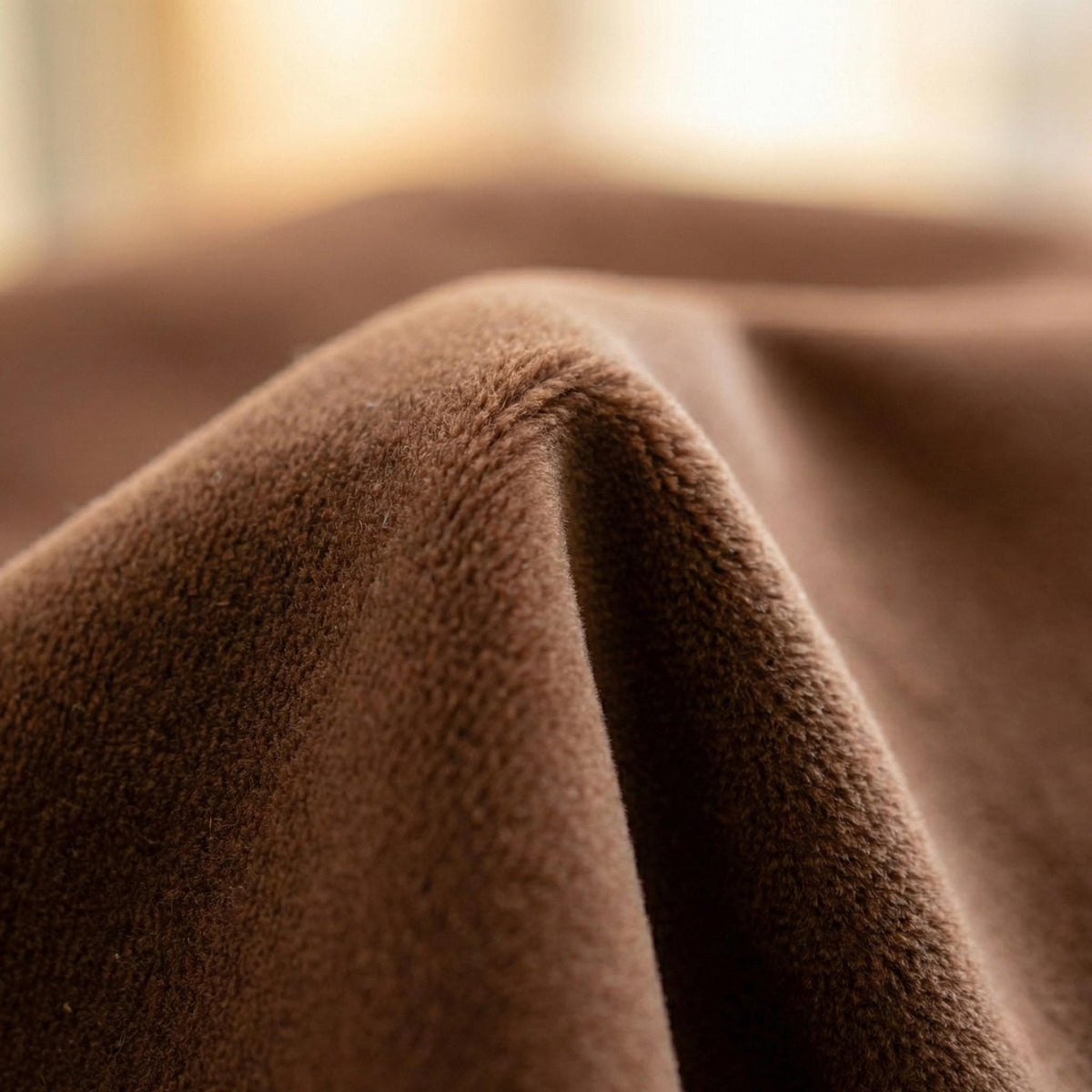 Cognac Brown Velvet Curtains, 320 GSM, Blackout Options, Custom Size — image 8