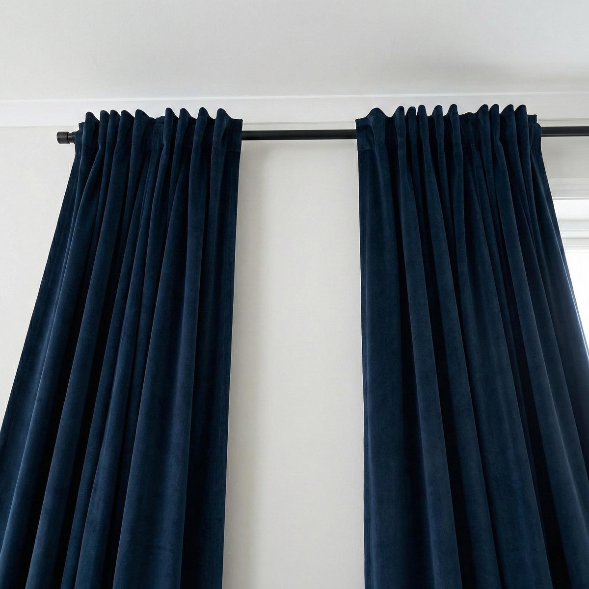 Navy Blue Velvet Curtains, 320 GSM Heavyweight, Blackout Options — image 9