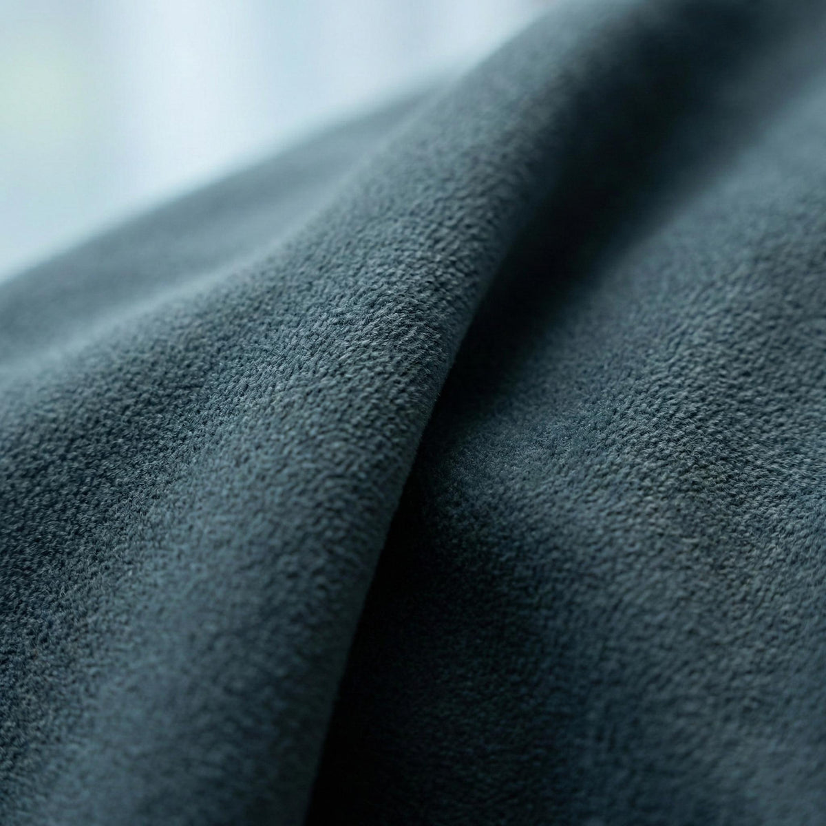 Slate Blue Grey Matte Velvet Curtains, Custom Size, Unlined/Cotton Lined/100% Blackout, Rod Pocket Back Tab Grommet Hooks Top — image 8