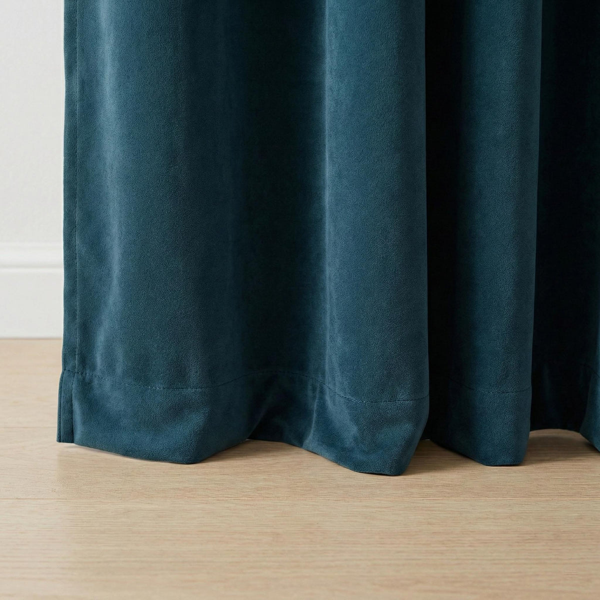 Deep Teal Velvet Curtains, Blackout Option, Custom Size — image 4