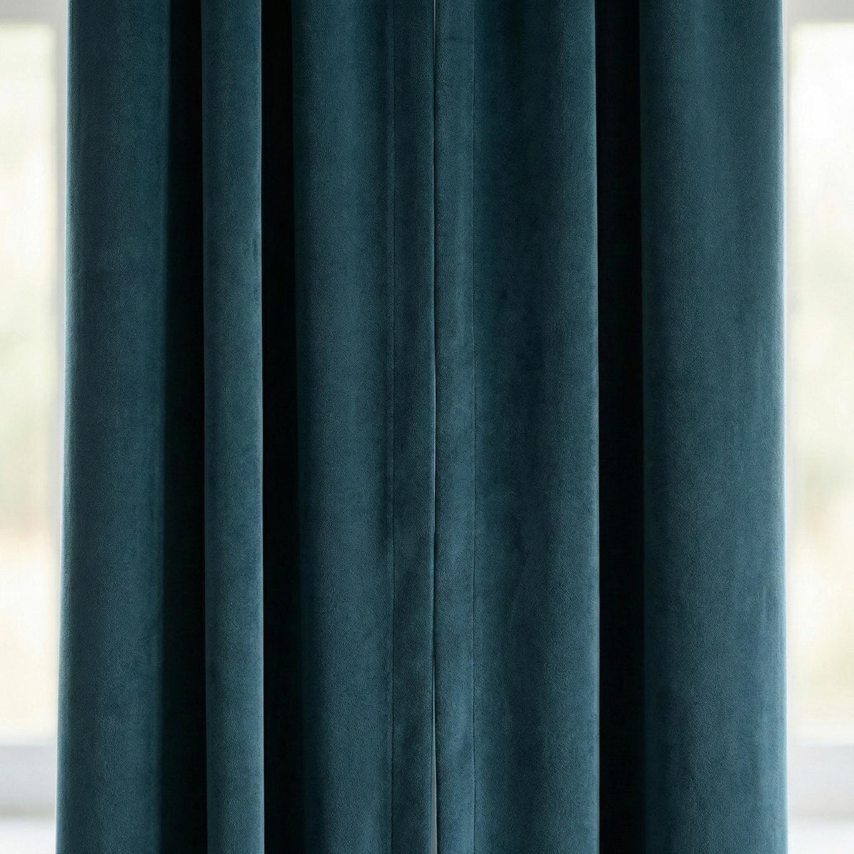 Deep Teal Velvet Curtains, Blackout Option, Custom Size — image 5