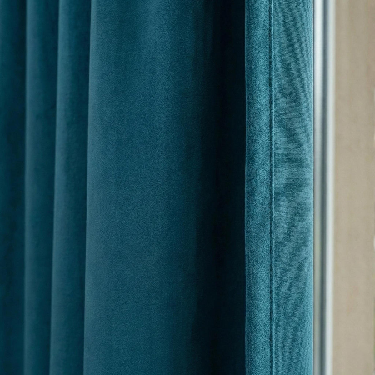 Ocean Blue Velvet Curtains, Teal Coastal Decor, Custom Size — image 9