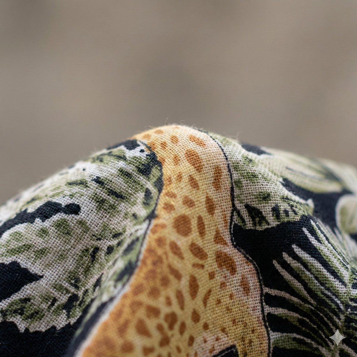 Black Jungle Safari Curtains, Leopard Giraffe Print, Organic Cotton Drapes — image 5