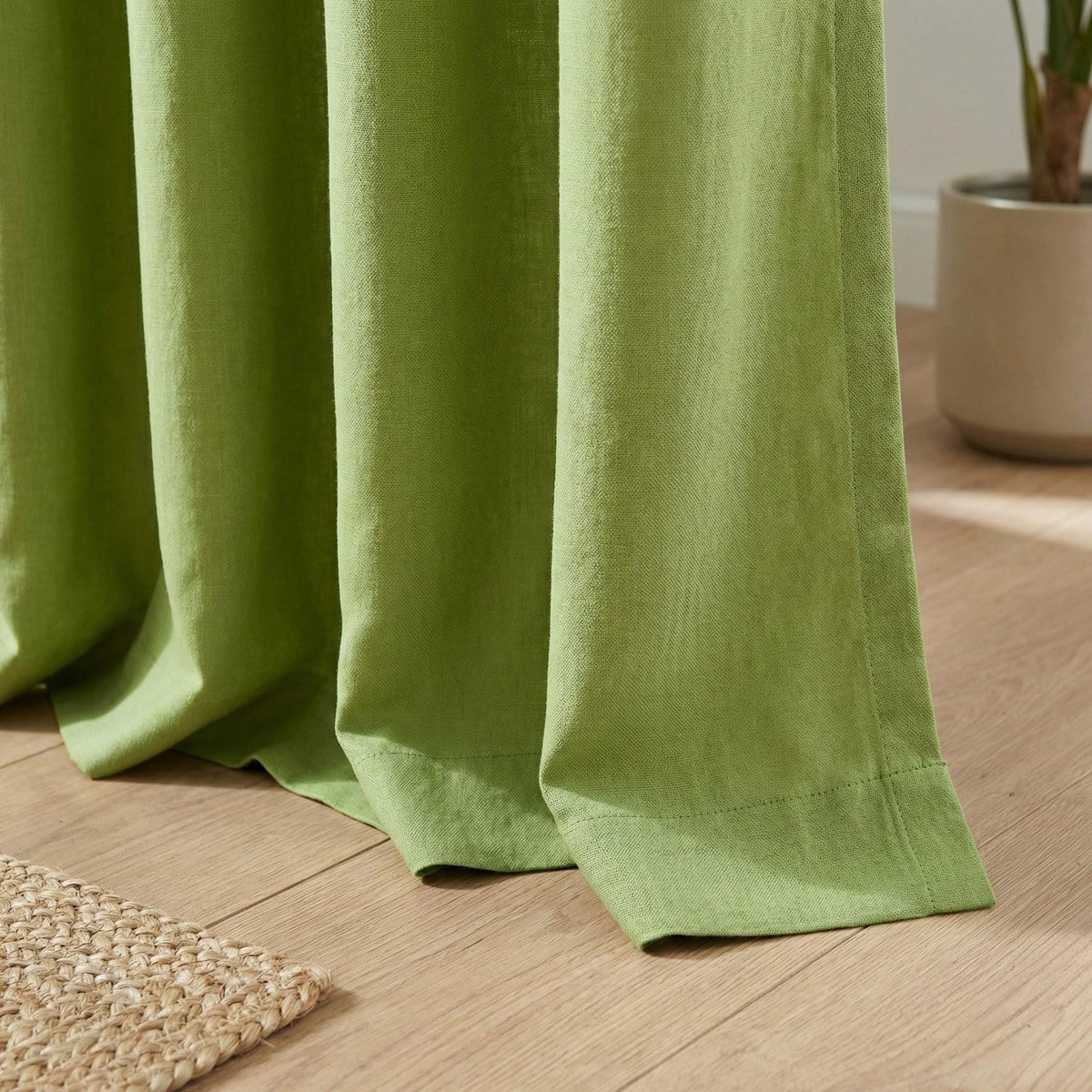Sage Green Linen Curtains, Custom Size, Blackout Option — image 4