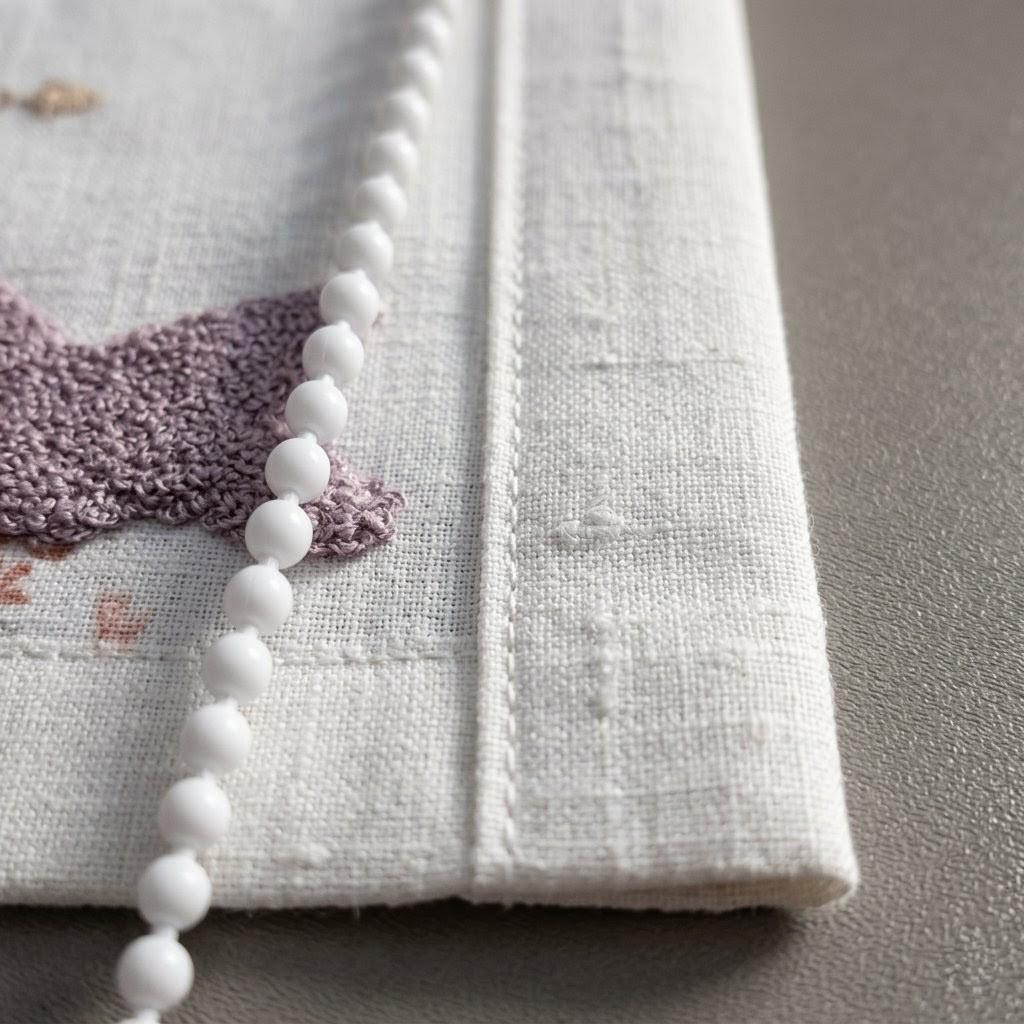Embroidered Sea Life Roman Blinds, Ocean Nursery Linen Window Shade — image 6