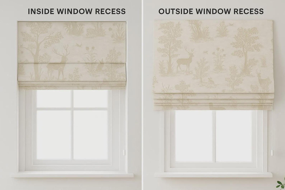 Linen Roman Shade - Farmhouse Stripes, Made to Measure, Light-Filtering or Blackout — image 10