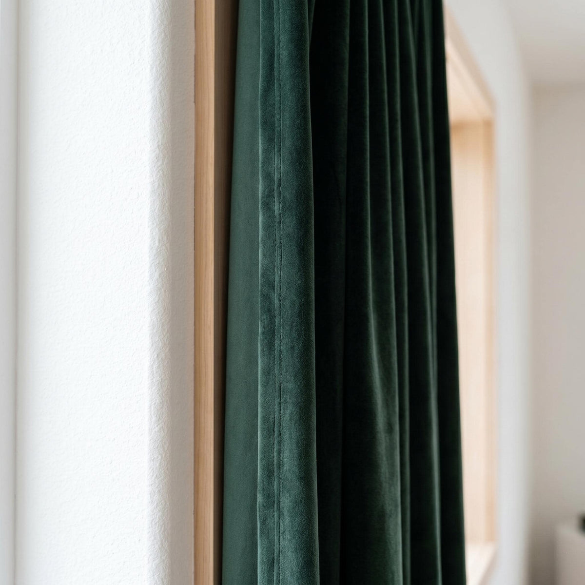Forest Green Velvet Curtains, Heavy Luxury Drapes, Custom Blackout Window Panels for Living Room Bedroom — image 3