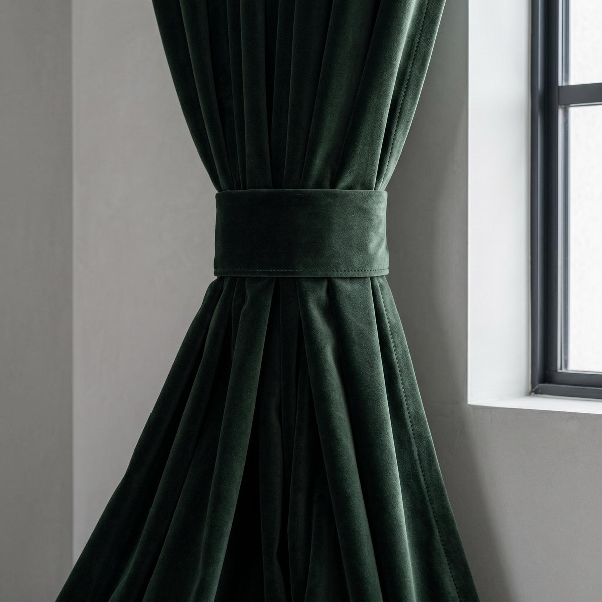 Forest Green Velvet Curtains, Heavy Luxury Drapes, Custom Blackout Window Panels for Living Room Bedroom — image 5