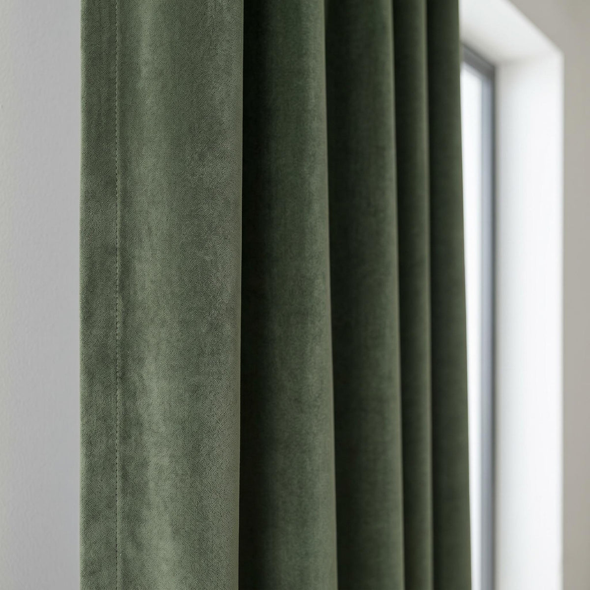 Olive Sage Green Velvet Curtains, Heavy Luxury Drapes, Custom Blackout or Cotton Lined Window Panels — image 1