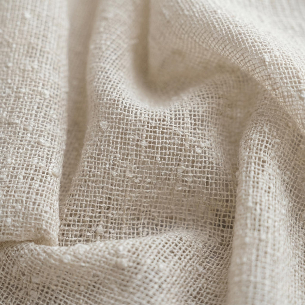 Light Oatmeal Pure Linen Sheer Curtains, Textured Woven Privacy Drapes, Custom Neutral Window Panels — image 9
