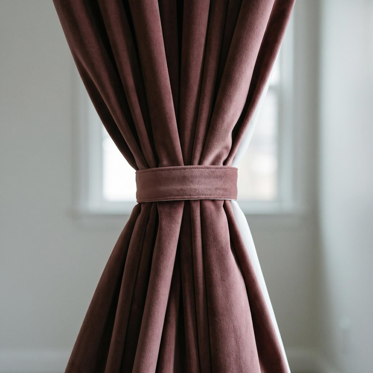 Dusty Rose Mauve Velvet Curtains, Heavy Luxury Drapes, Custom Blackout or Cotton Lined Window Panels — image 5