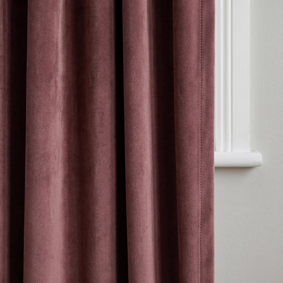 Dusty Rose Mauve Velvet Curtains, Heavy Luxury Drapes, Custom Blackout or Cotton Lined Window Panels — image 1