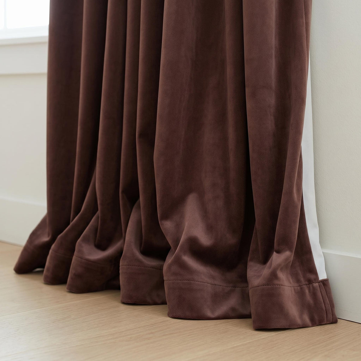 Dusty Rose Mauve Velvet Curtains, Heavy Luxury Drapes, Custom Blackout or Cotton Lined Window Panels — image 4