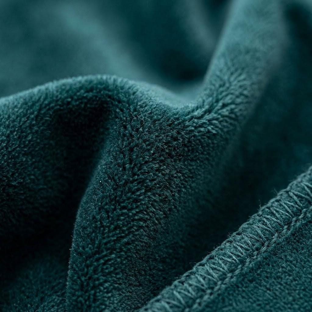 Dark Peacock Teal Velvet Curtains, Blue Green Heavy Drapes, Custom Blackout or Cotton Lined Window Panels — image 5