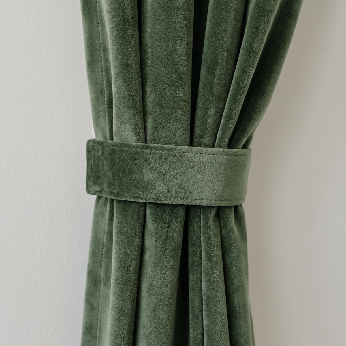 Olive Sage Green Velvet Curtains, Heavy Luxury Drapes, Custom Blackout or Cotton Lined Window Panels — image 5