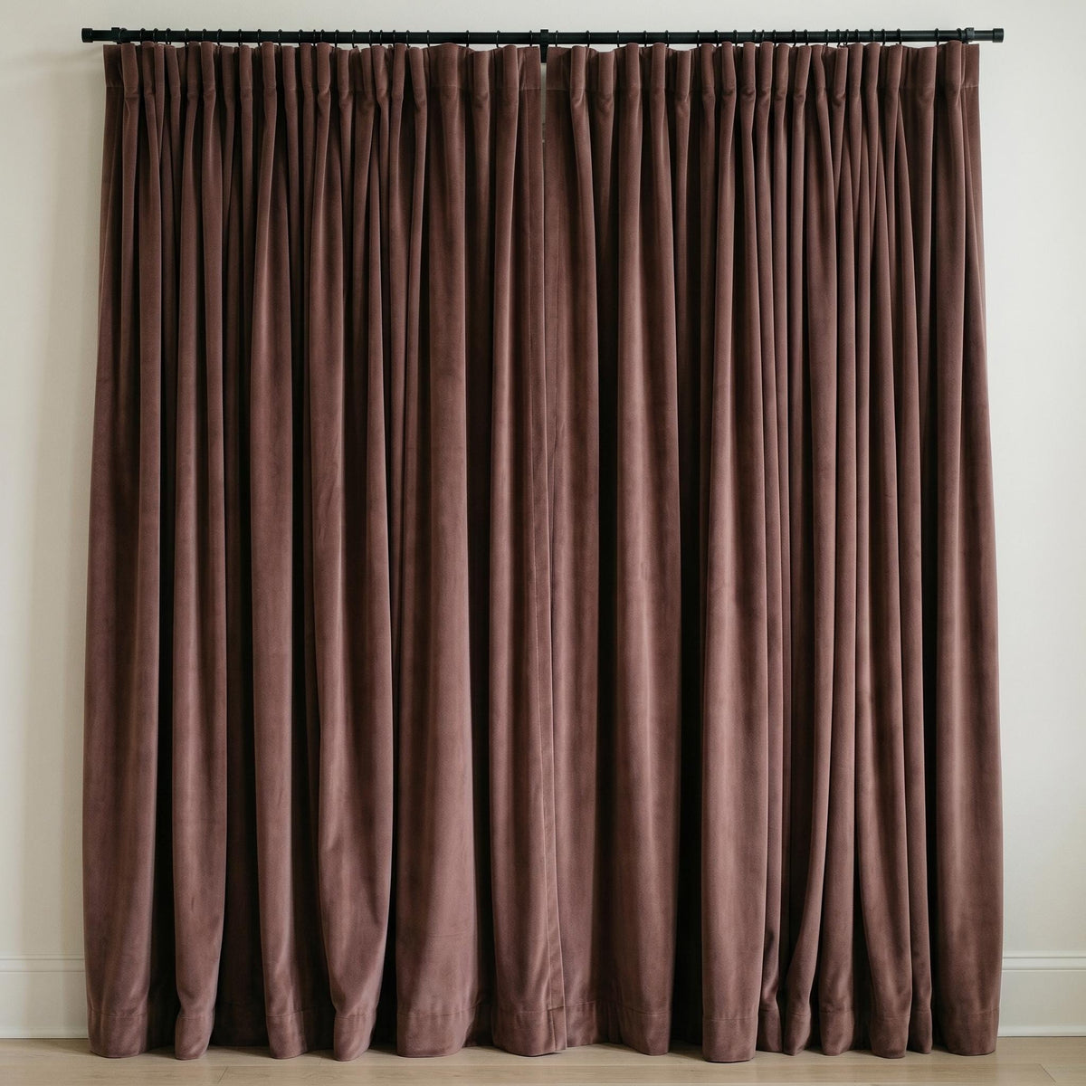 Dusty Rose Mauve Velvet Curtains, Heavy Luxury Drapes, Custom Blackout or Cotton Lined Window Panels — image 8