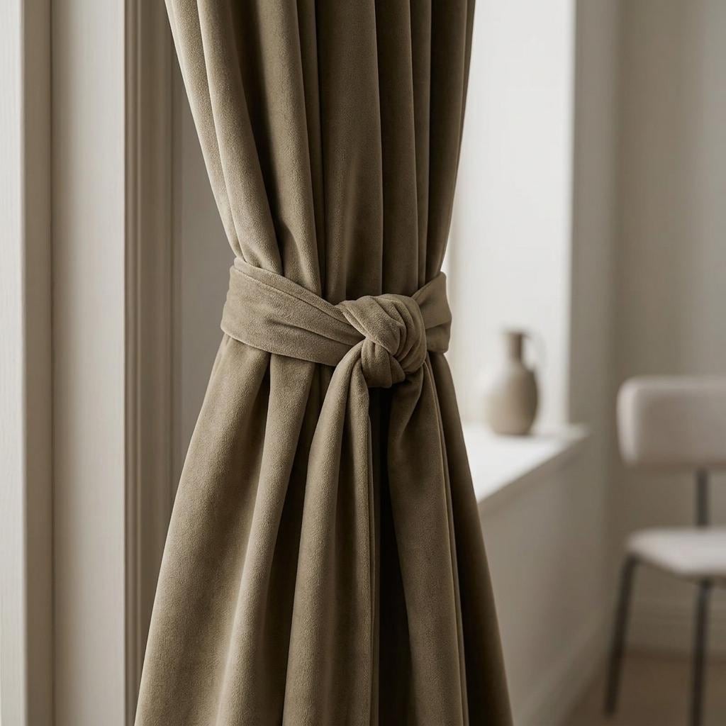 Olive Brown Velvet Curtains, Heavy Drapes, Custom Size Blackout Curtain Panel, Rod Pocket Back Tab Grommet Hooks — image 1