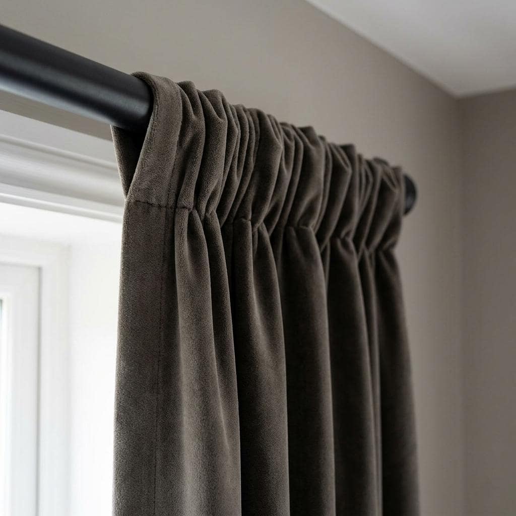 Dark Taupe Velvet Curtains, Heavy Blackout Drapes, Dark Brown Custom Window Panels, Rod Pocket Back Tab Grommet — image 3