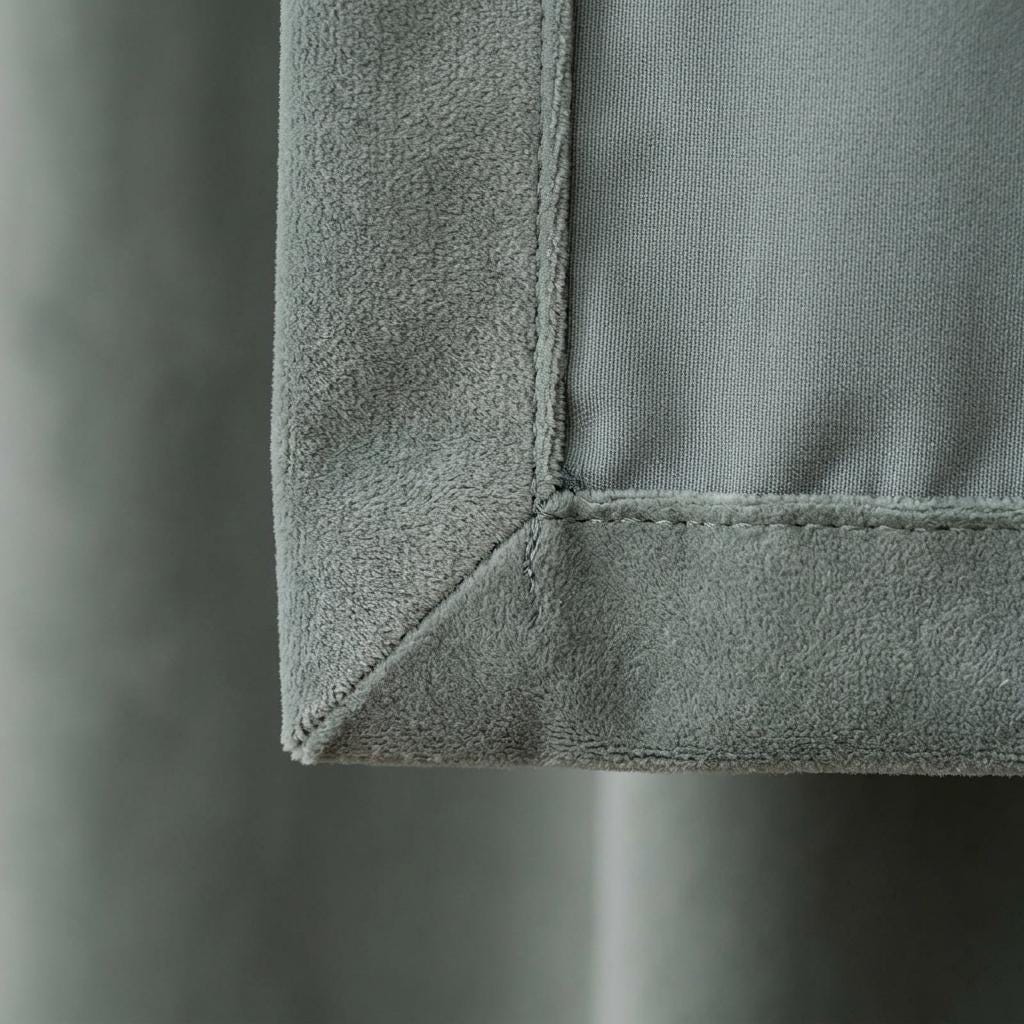 Dusty Teal Velvet Curtains, Heavy Blackout Drapes, Blue Green Custom Window Panels, Rod Pocket Back Tab Grommet — image 8