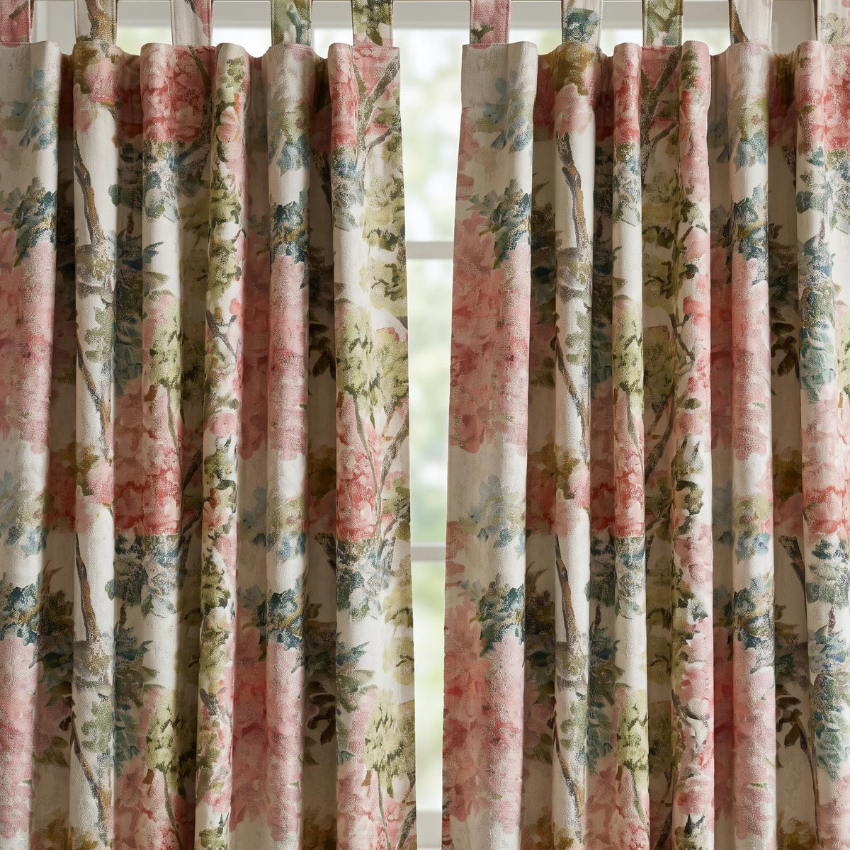 Luxury Linen Silk Jacquard Curtains, Blush Pink Floral Drapes, Custom Blackout or Sheer Living Room Panels — image 8