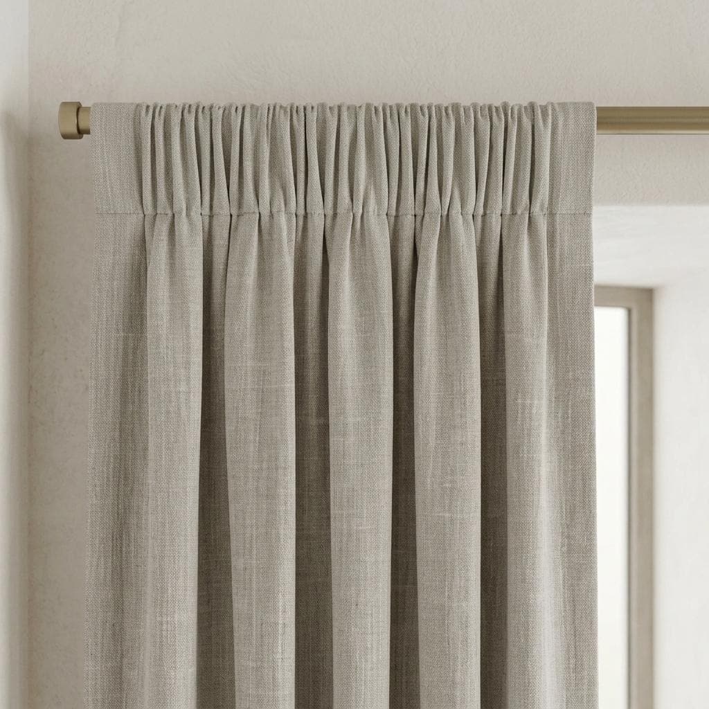 Greige, Taupe & Charcoal Color Block Linen Curtains, Custom Drapes, Blackout Option, Extra Long — image 6