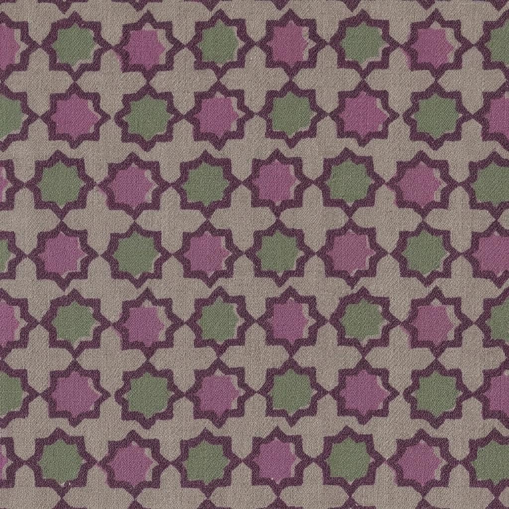 Dusty Pink Sage Linen Roman Shade, Beige Plum Moroccan Geometric Blind, Custom Blackout or Light Filtering — image 8